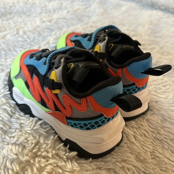 Javi Swiftly Shoes Sneakers Blu/Red/YLW Kids TD US Size 7C - Picture 11 of 15